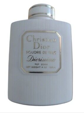 CHRISTIAN DIOR White Poudre de Talc Diorissimo Talc Powder Vintage